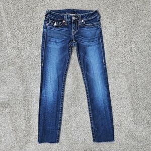 True Religion World Tour JULIE Skinny Jeans MADE IN USA Flap Pockets Size 26